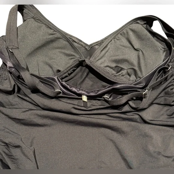Land’s End Tankini and Swim Skirt Size 12 Black - Picture 15 of 16